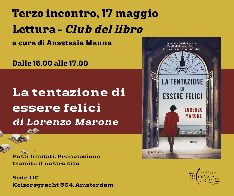 Ogni primo venerdì del mese Lettura – Club del libro A partire dal 1 marzo dalle 15.00 alle 17.00 nuovo